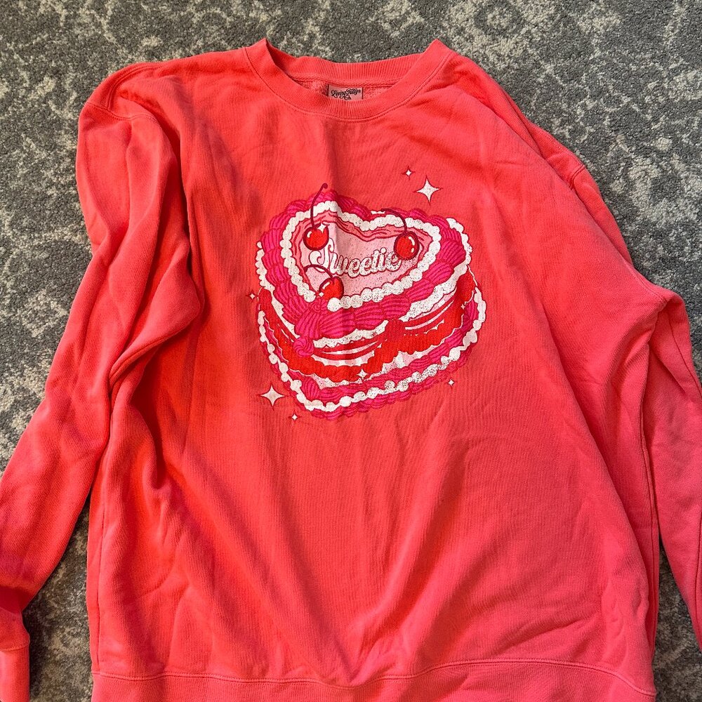 Mallory Ervin Living Fully Valentine's Day Cake Sweetie Sweatshirt